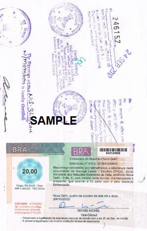  Brazil Embassy Legalization India